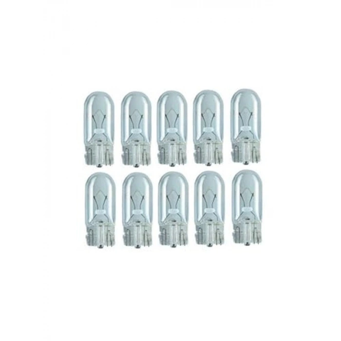 10 Adet W5w T10 Dipsiz Ampul, 12v 5w
