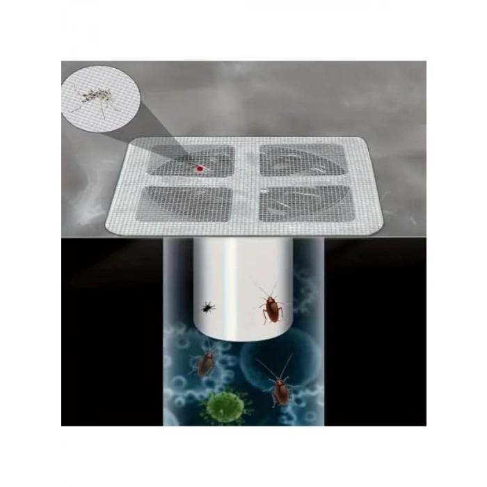 10 Adet Yapışkanlı Gider Süzgeci - 10x10 Cm