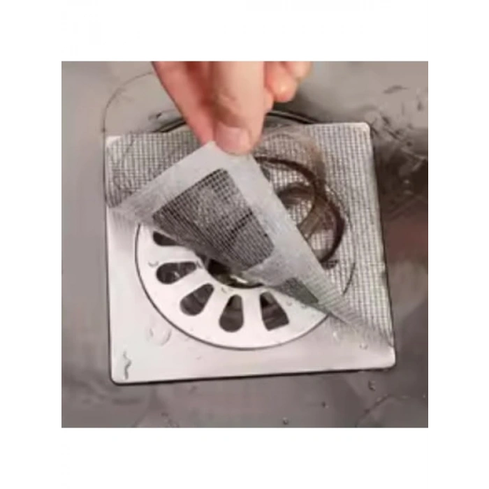 10 Adet Yapışkanlı Gider Süzgeci - 10x10 Cm