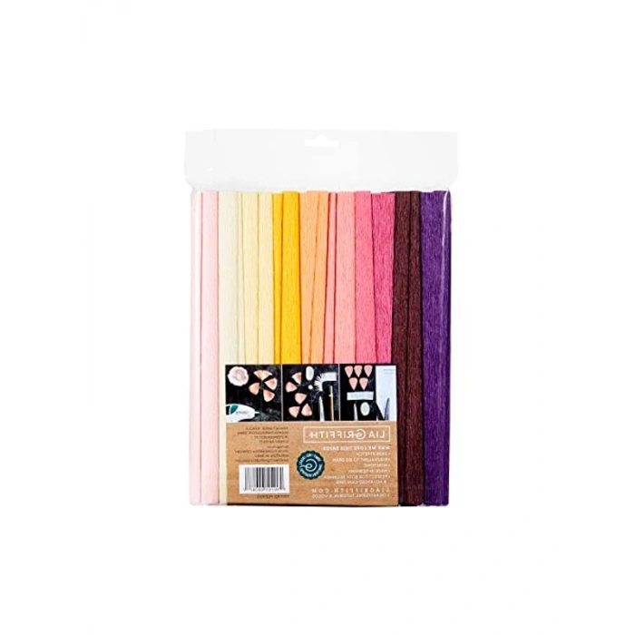 10 Ağır Krep Kağıdı, 25 cm x 100 cm Boyutunda İplik Yoğunluğu