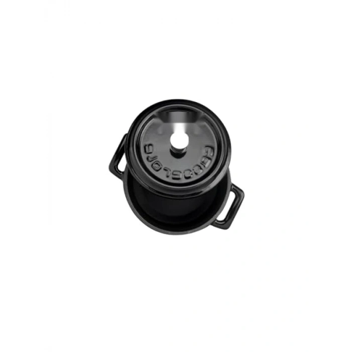 10 cm Döküm Mini Tencere Siyah