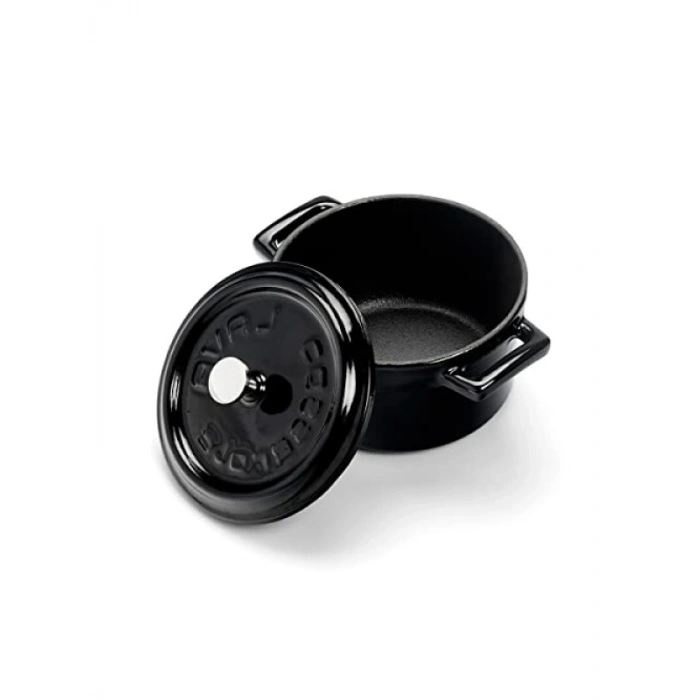 10 cm Döküm Mini Tencere Siyah