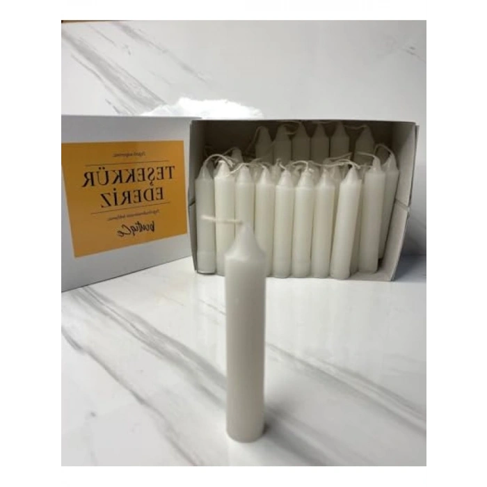 10 cm Uzunlukta 40 Adet Mum Seti