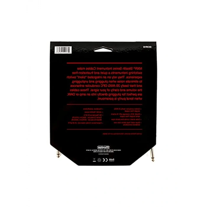10 ft Uzunluğunda Enstrüman Kablosu, Jim Dunlop Stealth