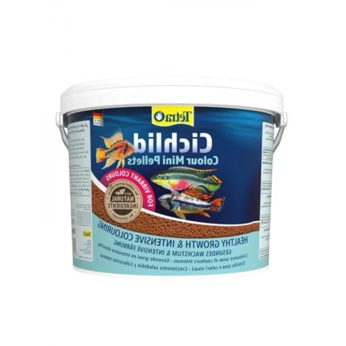 10 Litre Cichlid Color Mini Yem ile Akvaryum Desteği