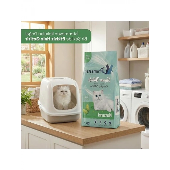 10 LT Doğal Bentonit Topaklanan Kedi Kumu - Kokusuz