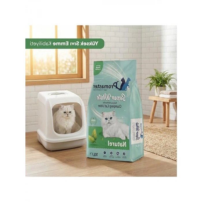 10 LT Doğal Bentonit Topaklanan Kedi Kumu - Kokusuz