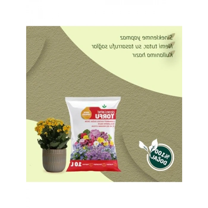 10 Lt Kapasiteli Çiçekli Bitki Saksı Toprağı