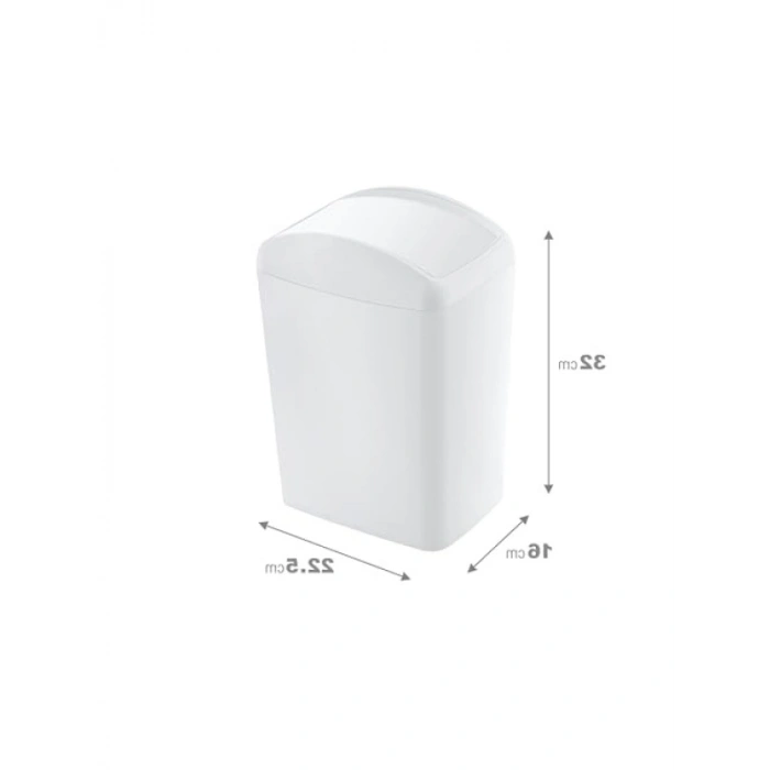 10 LT Kapasiteli Döner Kapaklı Çöp Kutusu