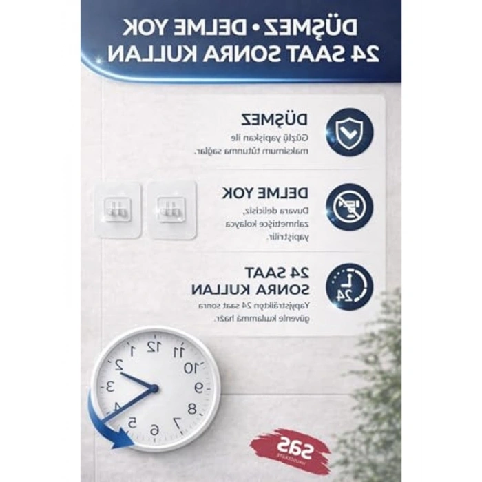 10lu Banyo Rafı Yapışkanı, Delmeden Montaj Aparatı