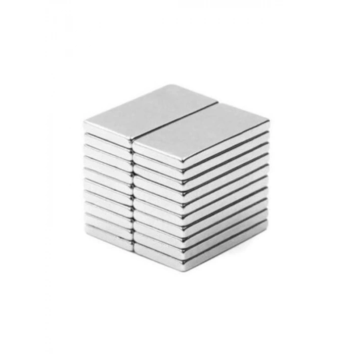 10lu Güçlü Neodyum Blok Mıknatıs, 30x10x2 mm Boyutunda