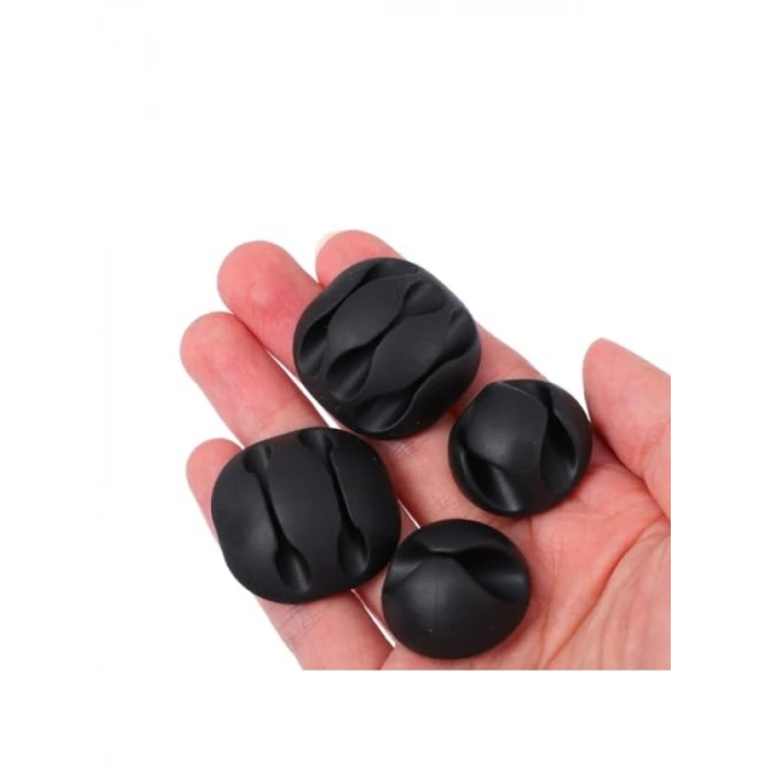 10lu Kablo Klipsi Düzenleyici - Yapışkanlı