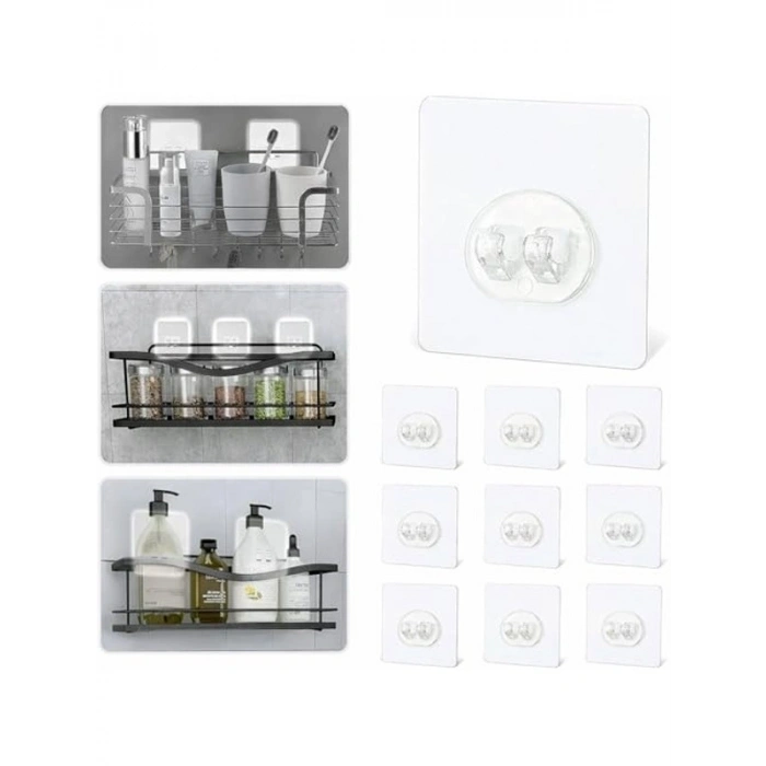 10lu Kendinden Yapışkanlı Askı Seti, Su Geçirmez Kullanım