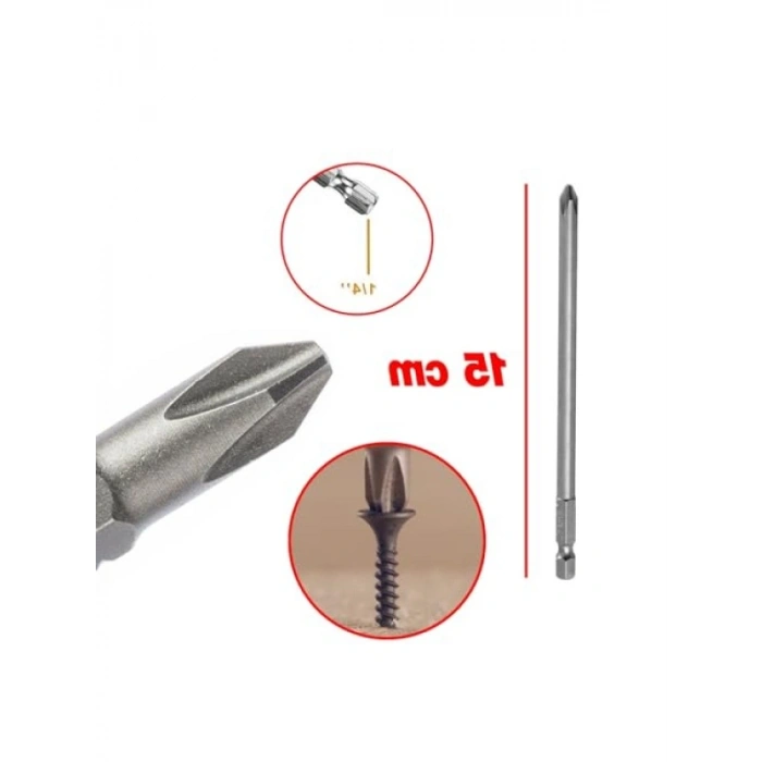 10lu Mıknatıslı Yıldız PH2 Bits Uç Seti