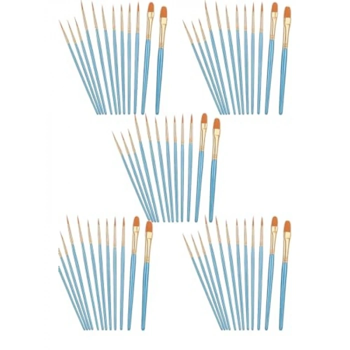 10lu Naylon Fırça Seti - Sanat İçin Mükemmel Seçim