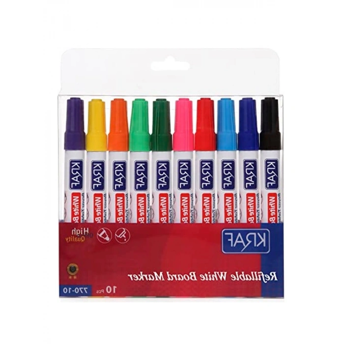 10lu Set Doldurulabilir Beyaz Tahta Kalemi, Yüksek Kalite