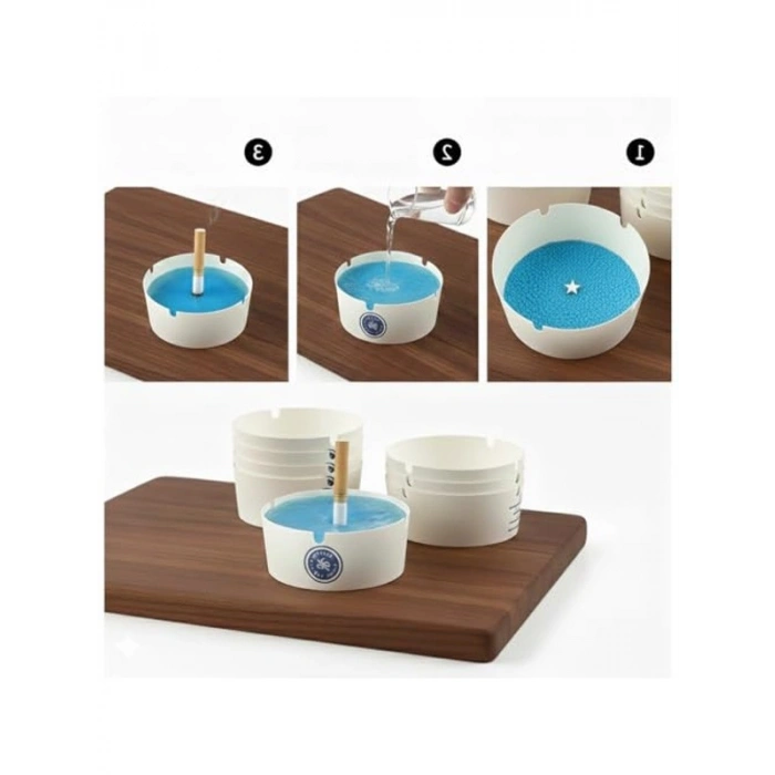 10lu Set Tek Kullanımlık Kül Tablası, Su ile Aktifleşen