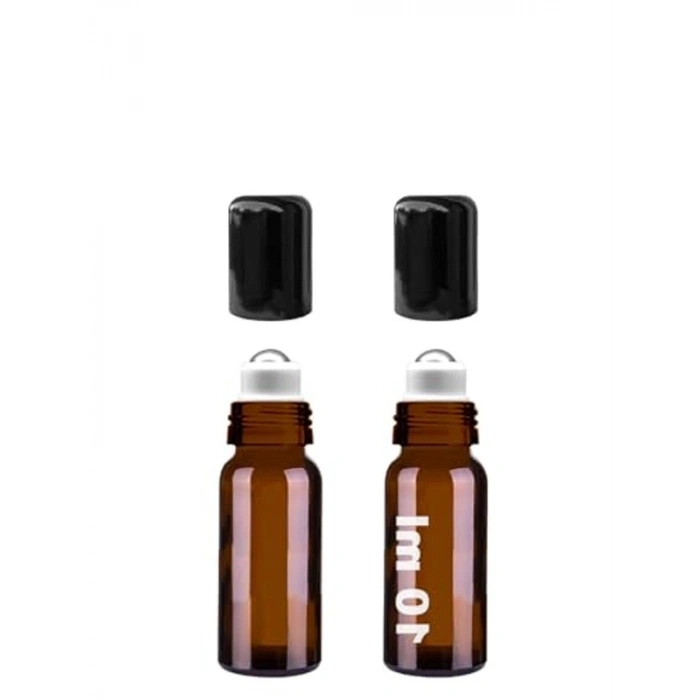 10 ml Çelik Roll On Şişesi, Sızdırmaz Kapaklı 2 Adet