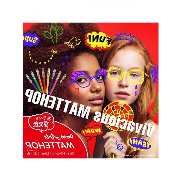 1.0 mm Parlak Jel Roller Kalem - 7 Adet