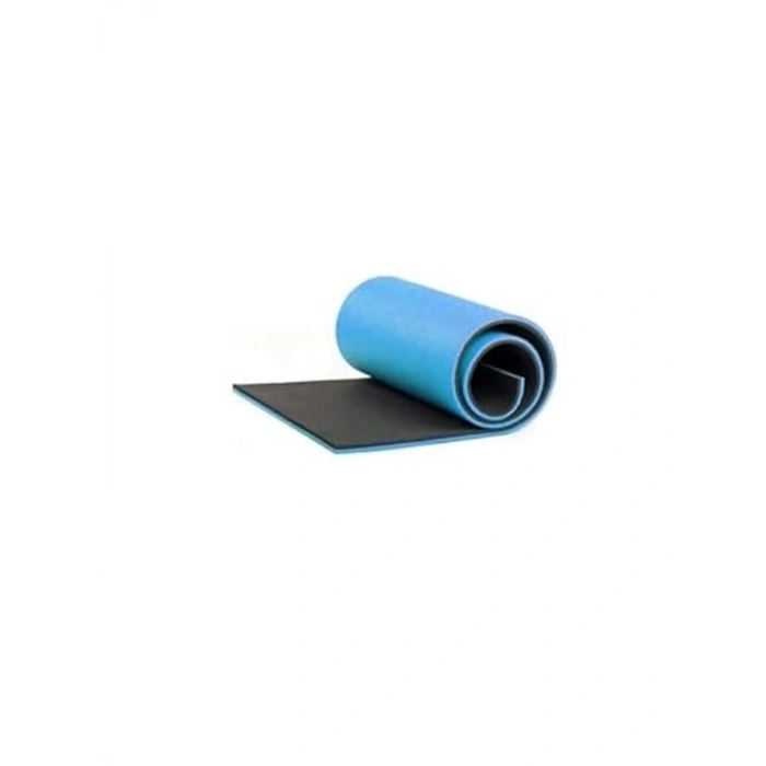 10 mm Pilates Egzersiz Matı, Çift Taraflı ve Mavi-Siyah