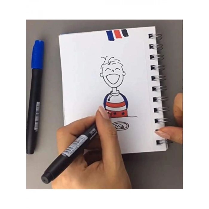 1.0 mm Siyah Permanent Markör - Dayanıklı Uç