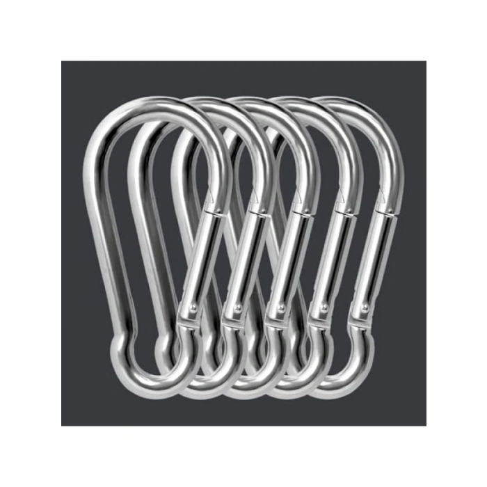10 MM Yaylı Kanca Seti, Paslanmaz Çelik Malzeme, 5 Adet