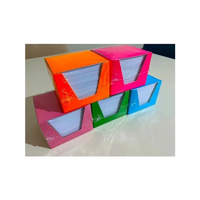 10 Paket Küp Not Kağıdı, 8x8 cm Boyutunda, 1 Hamur Kalite