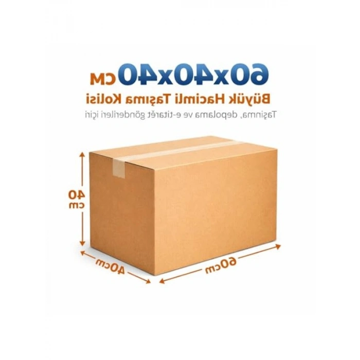 10 Parça Çift Oluklu Taşıma Kolisi, 60x40x40 cm Ölçülerinde