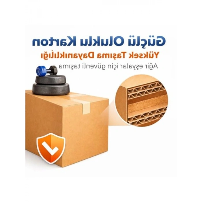 10 Parça Çift Oluklu Taşıma Kolisi, 60x40x40 cm Ölçülerinde