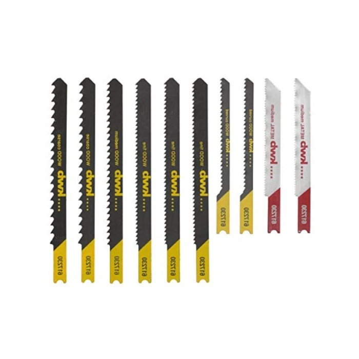 10 Parça Dekupaj Testere Seti, Plastik Kutulu