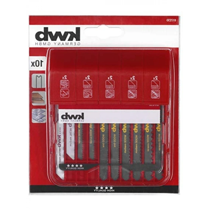 10 Parça Dekupaj Testere Seti, Plastik Kutulu