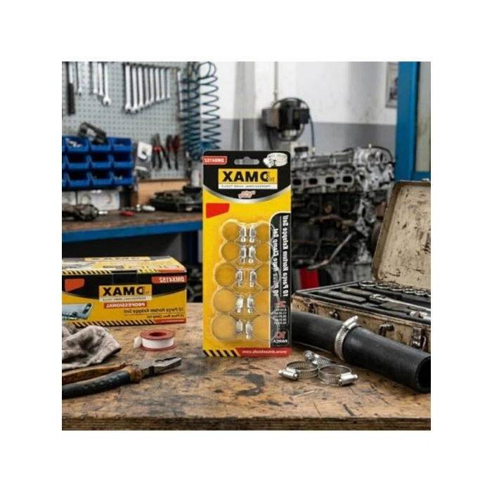 10 parça metal hortum kelepçesi seti, 5 farklı boyutla çok yönlü kullanım