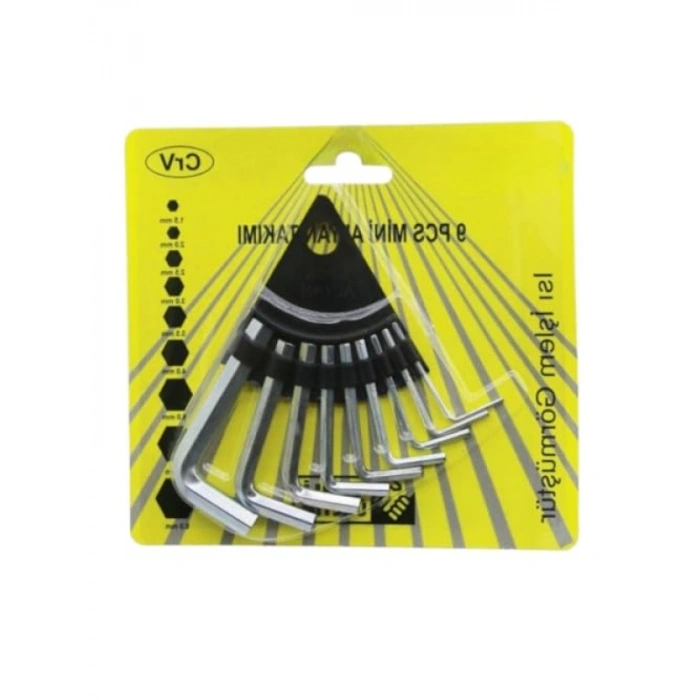 10 Parça Mini Alyan Seti – Yüksek Kaliteli Siyah Kaplama