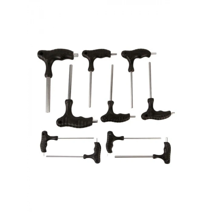 10 Parça T-Kolu Altıgen Anahtar Seti