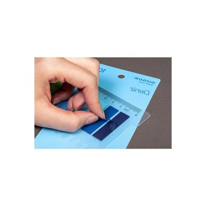 10 Renkli Cetvelli Şeffaf Pet Index, Post-it ve Sticky Note Seti