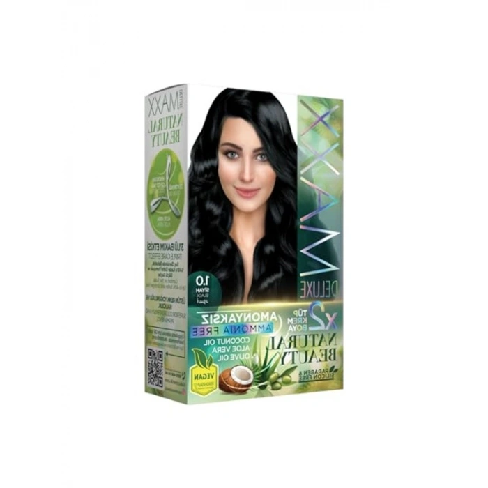 1.0 Siyah Amonyaksız Saç Boyası, Maxx Deluxe