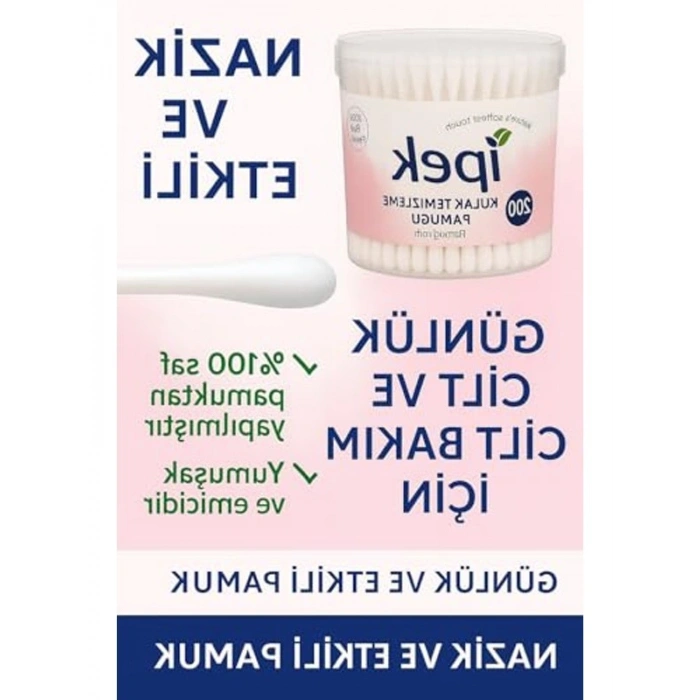 100 Adet %100 Hidrofil Pamuklu Kulak Çubuğu Seti