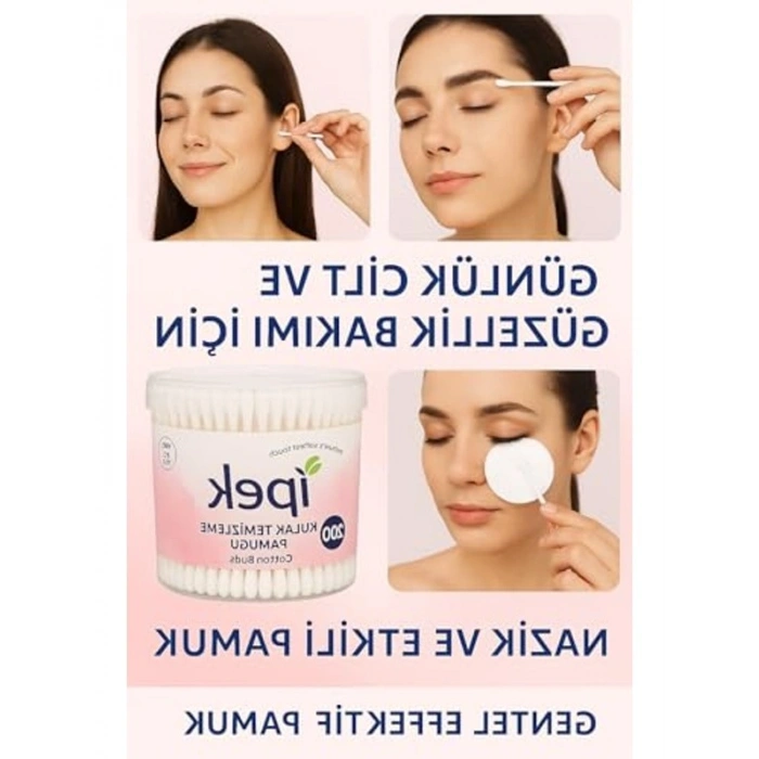 100 Adet %100 Hidrofil Pamuklu Kulak Çubuğu Seti