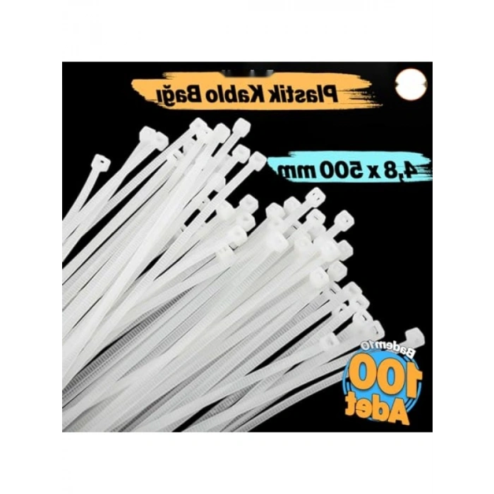 100 Adet 4,8x500 mm Çok Amaçlı Cırt Kelepçe