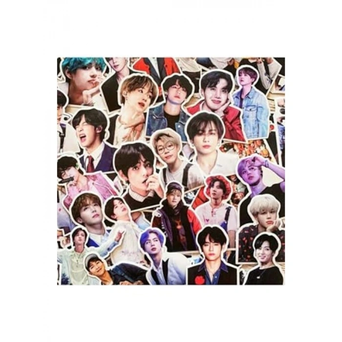 100 Adet Bts Baskılı Renkli Sticker Seti, Eğlenceli Tasarımlar