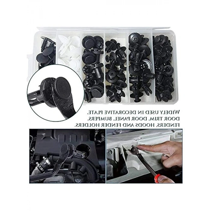 100 Adet Oto Perçin Döşeme Klipsi ile Güçlü Tutucu Çözüm