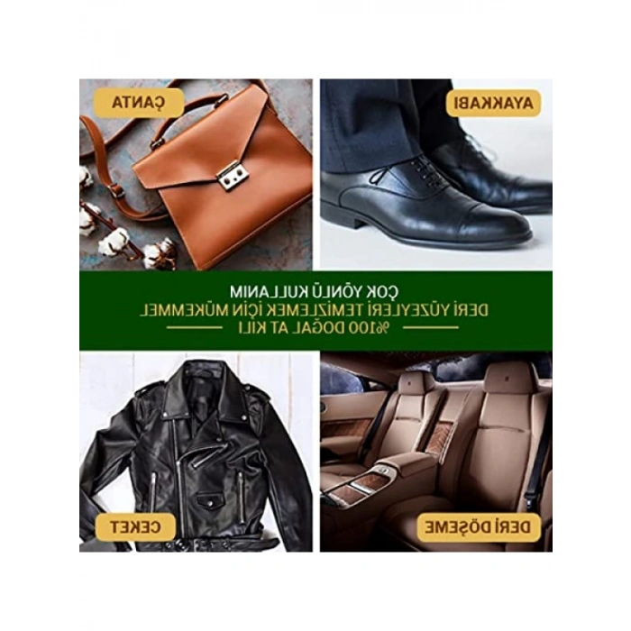 %100 Doğal At Kılı Deri Temizlik Fırçası