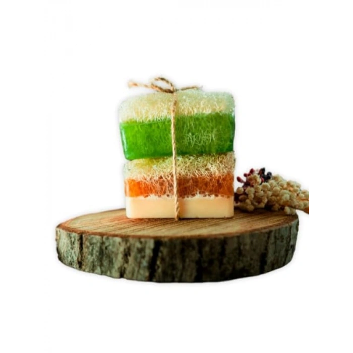 100% Doğal El Yapımı Sabun Seti - 3lü