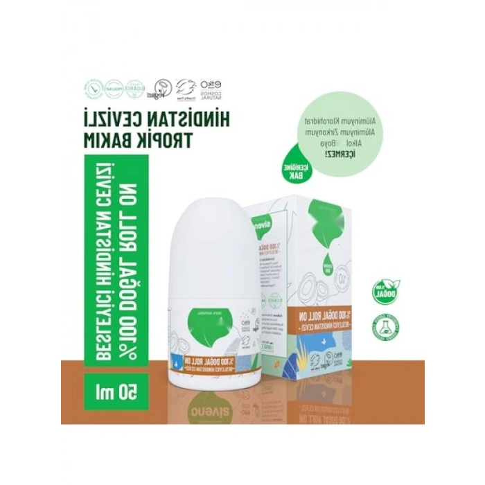 %100 Doğal Hindistan Cevizli Vegan Roll On Deodorant, 50 ml