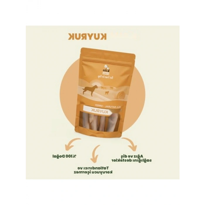 %100 Doğal Kurutulmuş Dana Kuyruk Çiğnemelik 100 gr