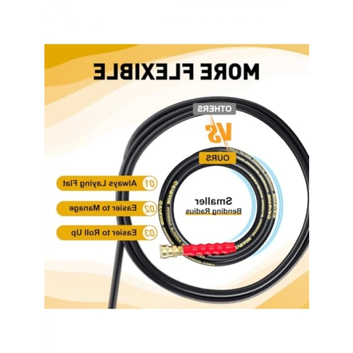 100 ft Yüksek Basınçlı Yıkama Hortumu - 4800 PSI Dayanıklı Tasarım