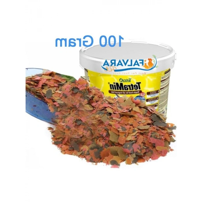 100 Gram Tetramin Flakes, Pul Balık Yemi, Besleyici Seçenek