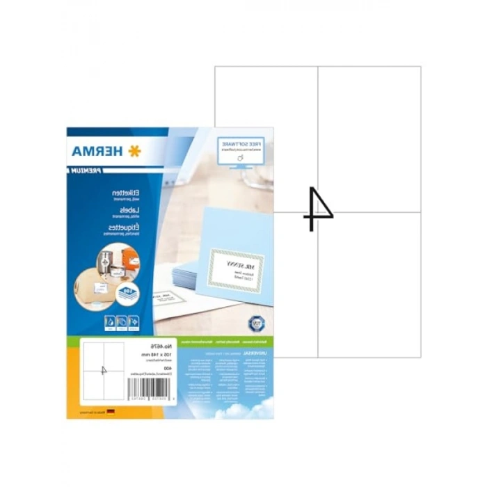 100lü A4 105x148 mm Beyaz Lazer Etiket Seti