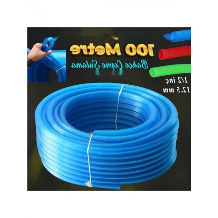 100 Metre İç Çap 1/2 Naturel Silikonlu Bahçe Su Hortumu