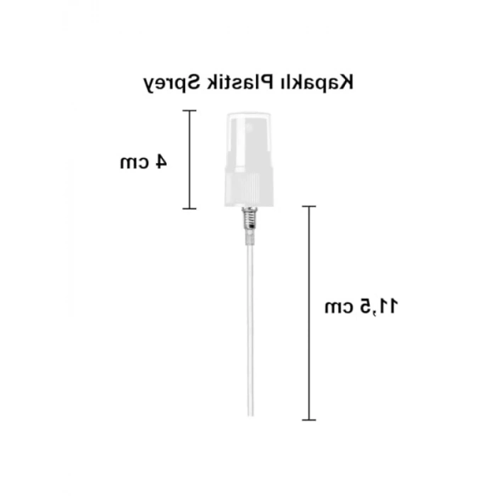 100 ml Kapaklı Şeffaf Cam Sprey Şişe Seti - 2 Adet
